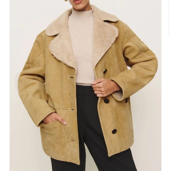 NEW NWT Reformation Suede Veda Jacket